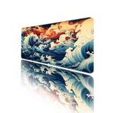 HELİXSUN 70x30 Cm Gaming Oyuncu Mouse Pad Kaymaz Taban Büyük Klavye Fare Altlığı Mousepad Kanagawawes