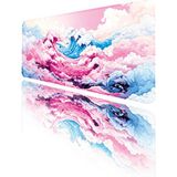 Helixsun 70X30 cm Gaming Oyuncu Mouse Pad Kaymaz Taban Büyük Klavye Fare Altlığı Mousepad - Pembe
