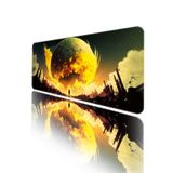 HELİXSUN 70x30 Cm Gaming Oyuncu Mouse Pad Kaymaz Taban Büyük Klavye Fare Altlığı Mousepad Yellow-moon