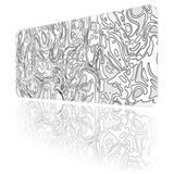 Helixsun 70X30 cm Topography Gaming Oyuncu Mouse Pad Kaymaz Taban Büyük Klavye Fare Altlığı Mousepad - Ekru