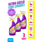 Helke Home 3'lü Süper Güç Etkili Leke Çıkarıcı Sprey 750 ml Konsantre Formül ile Derinlemesine Temizlik