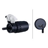 Hella Depomix Cam Su Silecek Fiskiye Pompasi Motoru Astra F Hb-Sw 91-98 Corsa B 93-00 Vectra A Hb 88-95 Omega B Sw 94-03 Çift Çikiş - Siyah