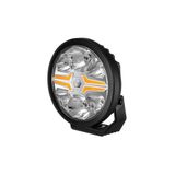 Hella Led-Uzun Huzme Far Black 7" - 12/24V - Yuvarlak - Referans Sayısı: 25 - Berrak - Açık Renk: Beyaz/Amber - Kablo Uzunluğu: 500Mm - Alın Tarafında Led Lightbar