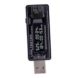 Hellery USB Metre Gerilim Akım Pil Voltmetre Ampermetre, 3'ü 1 Arada Siyah