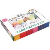 Hello 12'li Canlı Renkler İp Seti, Pamuk İplik, Tığ İşi ve Amigurumi İçin 25 gr Renk Kartelası