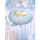 Hello Baby Folyo Balon – Baby Shower Süsü Mavi 60 cm