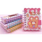 Hello Bear Cırtlı Cep Boy Sevimli Ayıcık Mini Not Defteri (7x8 cm) - Pembe