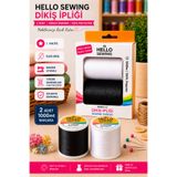 Hello Craft Hello Dikiş İpliği Seti - Birinci kalite Siyah Beyaz 2'li İplik Seti