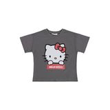 Hello Kitty 10-13 Yaş Tişört - Gri, 11-12 Yaş, 18958124326S1, Grafit, Kız çocuk
