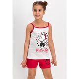 Hello Kitty 1103 Kız Çocuk Şort Pijama Takım - Krem - 5 - 6 Yaş
