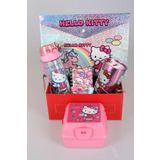 Hello Kitty DEKOMUS İLE ÖZEL KUTULU LİSANSLI HELLO KITTY MATARA VE BESLENME KABI İLE KIRTASİYE OKUL SETİ