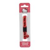 Hello Kitty Figürlü ve Yazılı 20x30 cm Kırmızı Siyah Kedi Boyun Tasması