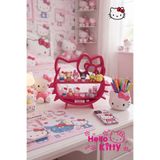 Hello Kitty Fuşya Masaüstü Raf Organizer Çok amaçlı Mini Figür Düzenleyici