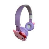 Hello Kitty Kablosuz Bluetooth Katlanabilir Kulaküstü Kulaklık Mor