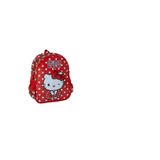 Hello Kitty Kırmızı Çocuk Sırt Çantası, Polka Noktalı Desen, 7 Adet Defter Hediyeli