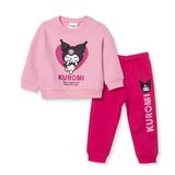 Hello Kitty Kız Bebek Lisans Eşofman Takımı Baskılı Bisiklet Yaka Long Sleeve Lastikli - Pembe