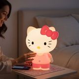 Hello Kitty LED Gece Lambası Şarjlı Silikon Dokunmatik Masa Lambası Çocuk Odası İçin