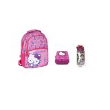 Hello Kitty Okul Çantası, Matara ve Beslenme Kabı, Pembe