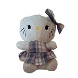 Hello Kitty Peluş Büyük Boy 30 Cm Kareli Etekli