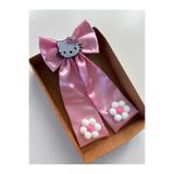 Hello Kitty Pembe Çiçekli Toka