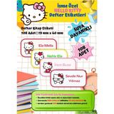 Hello Kitty Sanrio Etiketi Defter Etiketi Kitap Etiketi Kişiye Özel Suya Dayanıklı Isim Yazılabilien - 1 - Çok Renkli
