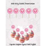 Hello Kitty Temalı Tema Uygun Ikram Kürdanı 10 Adet - Renkli