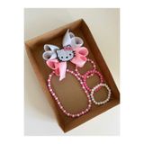Hello Kitty Toka Kolye Bileklik Set