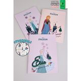 Hello Kitty x Dekomus Lisanslı Elsa Frozen Tekli Çizgili Stickerlı Defter 40 Yaprak “dekomus Cep Defteri Hediyeli” - 12M-Krem