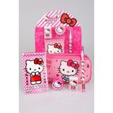 Hello Kitty Yeni Sezon Lisanslı Hello Kıtty Kalem Çantası not Defteri Kalemtraş geçmeli Kurşun Kalem ve Silgi Seti - Çok Renkli - 1