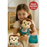 Hello Maymun Peluş Oyuncak 21 Cm – Yumuşak Peluş – Sevimli Kahverengi Bebek Oyuncak Maymun