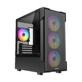 Hello Papana Fazeon F1 650W 80+ Bronze Mesh 4X120MM Rainbow Fanlı Matx Bilgisayar Kasası