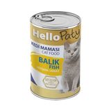 Hello Paty Yetişkin Balık Etli Kıyılmış Konserve 12x415 gr Kedi Maması