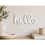 Hello Yazılı 3 Mm Mdf Duvar Dekoru 20X10 Cm