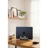 Hello Yazılı Retro Laptop Masaüstü Standı
