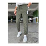 hello7 Erkek Açık Gri Beli Lastikli Bağcıklı Duble Paça Jogger Pantolon