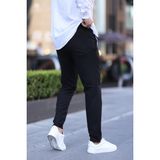 Hello7 Erkek Esnek Jogger Pantolon Dar Kesim Duble Paça Orta Kalınlık Siyah Renkli Konforlu Model