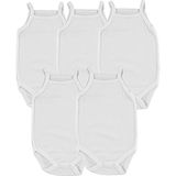 HelloBaby 5li Ip Askılı Bebek Beyaz Body Seti - 2 Yaş