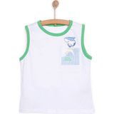 HelloBaby Baby Shark Erkek Atlet Tshirt Erkek Bebek - Beyaz - 1,5 Yaş