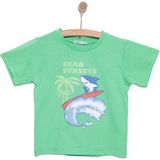 Hellobaby Baby Shark Erkek Tshirt Erkek Bebek - Yeşil - 9 Ay
