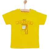 Hellobaby Basic Erkek Canavar Oyun Baskılı T-Shirt Erkek Bebek - Sarı - 1 Yaş