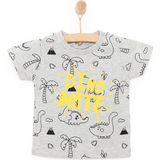 Hellobaby Basic Erkek Dino Eşler Baskılı T-Shirt Erkek Bebek - Desenli - 9 Ay