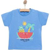 HelloBaby Basic Erkek Karpuz Baskılı T-Shirt Erkek Bebek - Açık Mavi - 1,5 Yaş