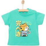 HelloBaby Basic Erkek Suşi Baskılı T-Shirt Erkek Bebek - Yeşil - 1,5 Yaş