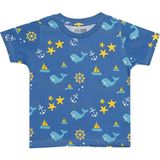 Hellobaby Basic Erkek Yaz Baskılı T-Shirt Erkek Bebek - Mavi - 1,5 Yaş
