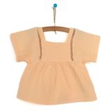 HelloBaby Basic Kız Bebek Somon Kare Yaka Bluz