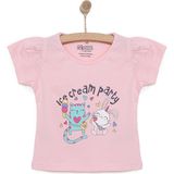 HelloBaby Basic Kız Dondurma Partisi Baskılı T-Shirt Kız Bebek - Pembe - 1 Yaş