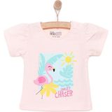HelloBaby Basic Kız Flamingo Baskılı T-Shirt Kız Bebek - Açık Pembe - 9 Ay