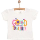 HelloBaby Basic Kız Flamingo Baskılı T-Shirt Kız Bebek - Ekru - 1 Yaş