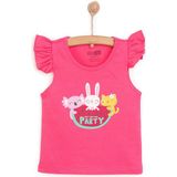 Hellobaby Basic Kız Hayvan Baskılı Atlet T-Shirt Kız Bebek - 1 Yaş - Pembe