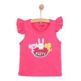 HelloBaby Basic Kız Hayvan Baskılı Atlet T-shirt Kız Bebek